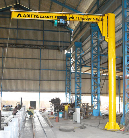 Pillar Mounted ( Free Standing ) Jib Crane Manufacturer and Supplier